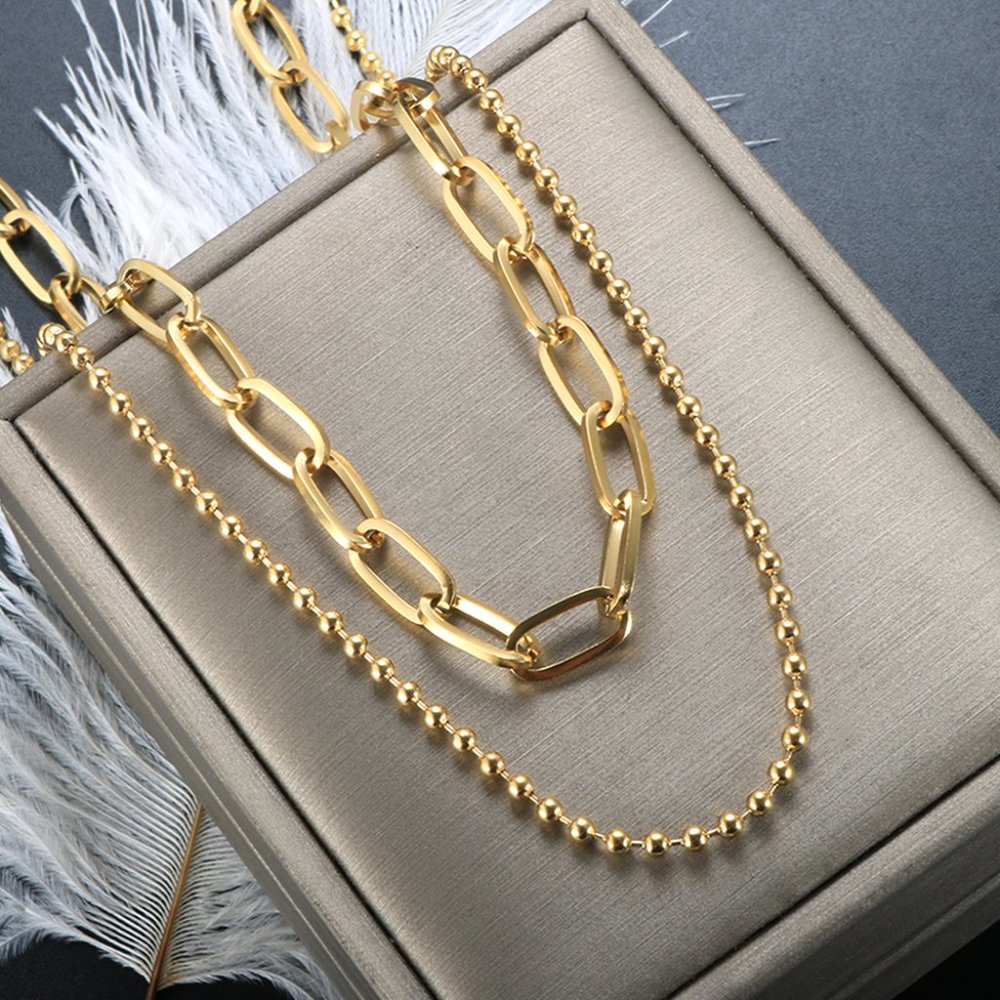 New! Double-layer Necklace - Picture 2 of 8